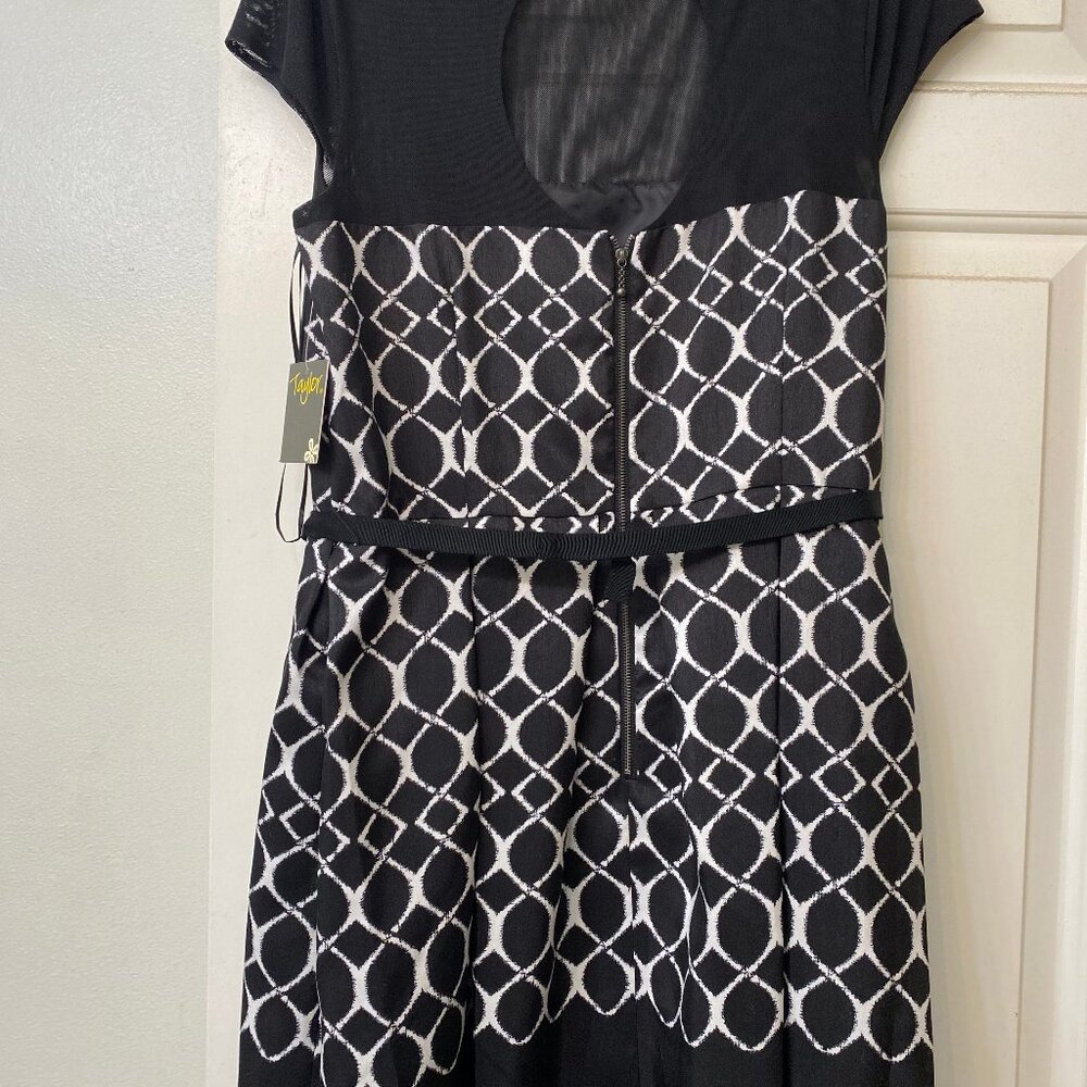 Taylor Black & White  A-Line Dress - Picture 2 of 5